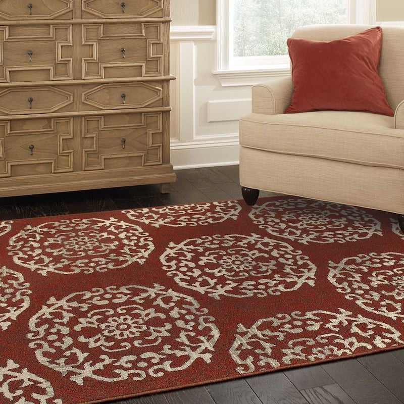 Style Haven Global Influence Floral Medallion Area Rug