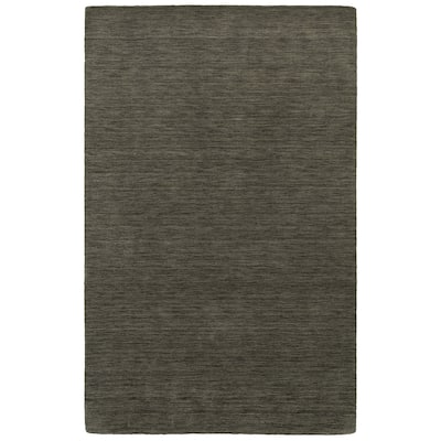 Style Haven Heathered Solid Hand-crafted Plush Wool Area Rug