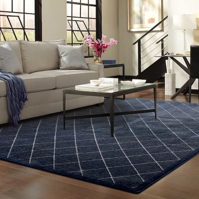 Vista Home Easton Diamond Trellis Heathered Area Rug