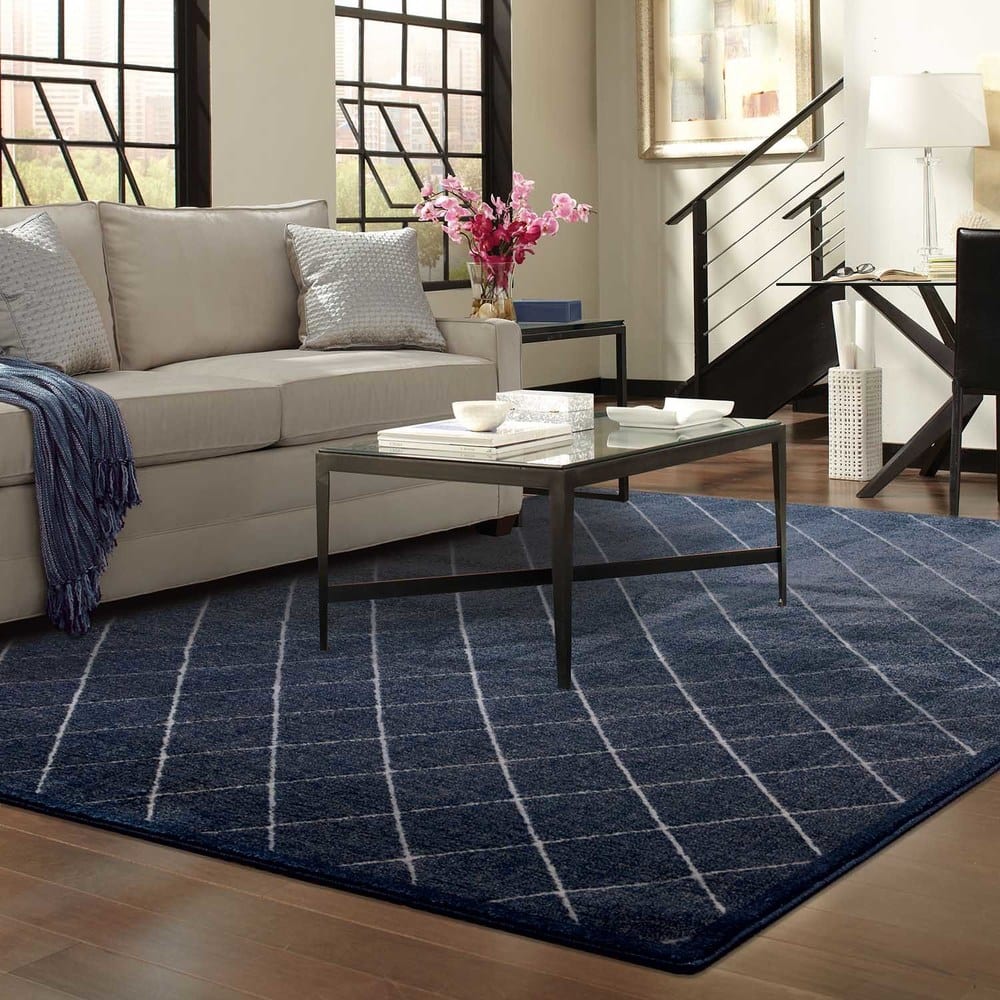 Vista Home Easton Diamond Trellis Heathered Area Rug