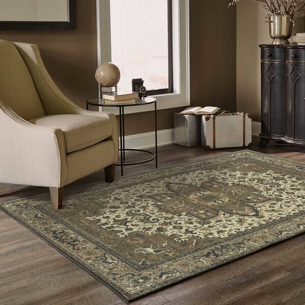slide 1 of 14, Gracewood Hollow Noble Medallion Ivory/ Grey Rug