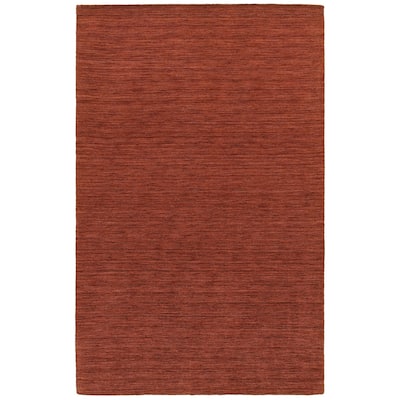 Style Haven Heathered Solid Hand-crafted Plush Wool Area Rug