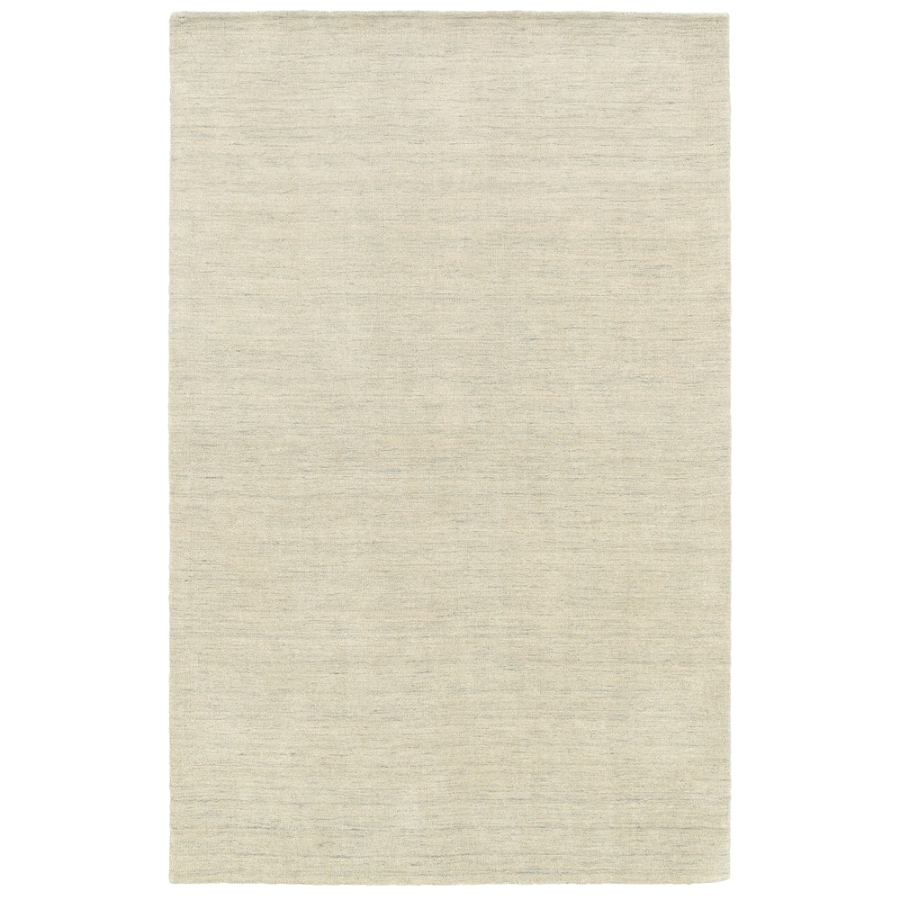 Style Haven Heathered Solid Hand-crafted Plush Wool Area Rug
