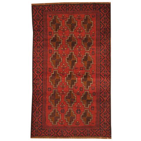 Handmade One-of-a-Kind Balouchi Wool Rug (Afghanistan) - 2'10 x 4'9