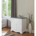 Crawford & Burke Morton 35-inch Vanity Base with Stone Top and Sink