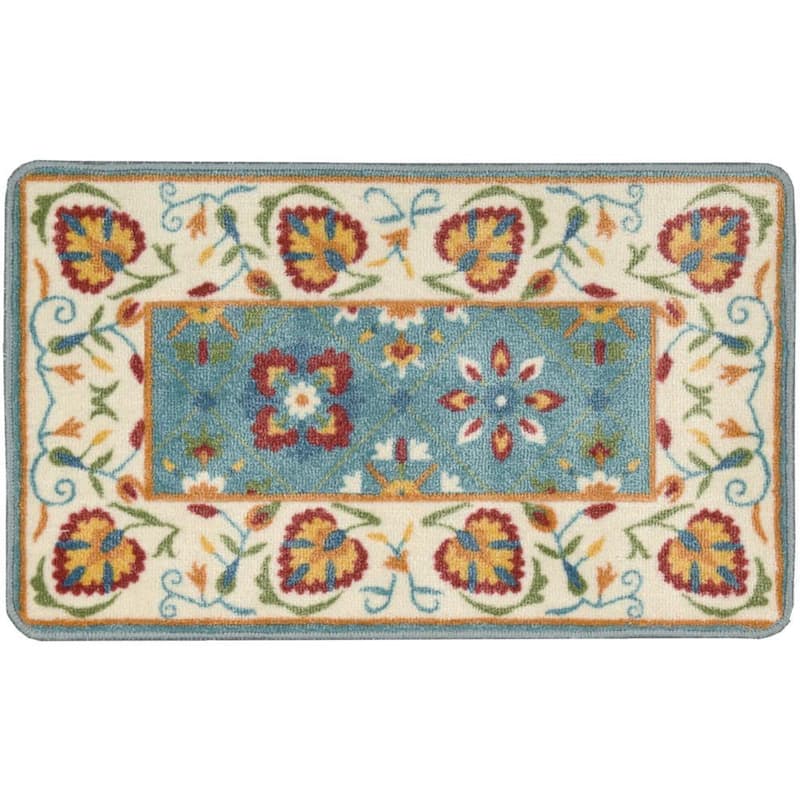 Nourison Lattice Victorian Shabby Chic Floral Area Rug