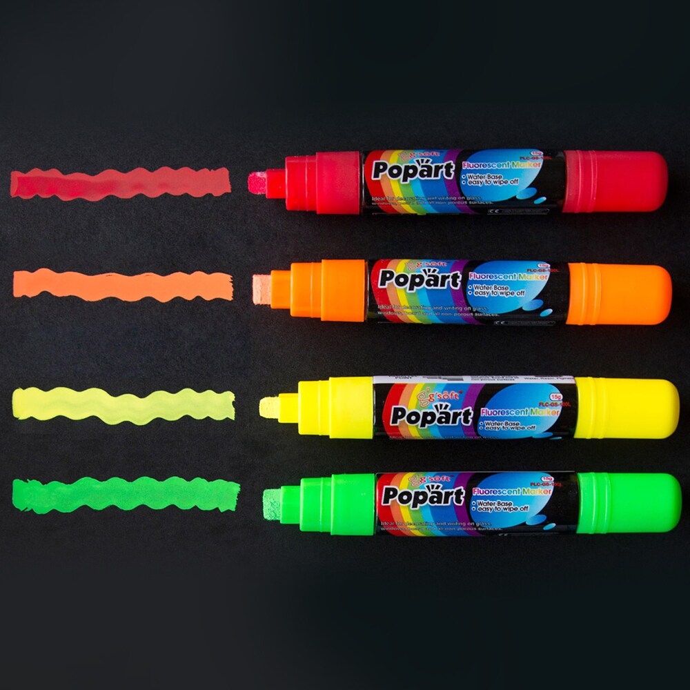 Large 10mm Fluorescent Chalk Markers (Fall-Set of 4) | eBay