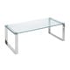 preview thumbnail 1 of 0, Cortesi Home Remi Contemporary Chrome Glass Coffee Table