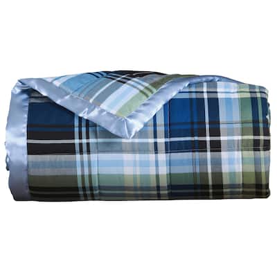 Luxury Microfiber Plaid Down Alternative Blanket
