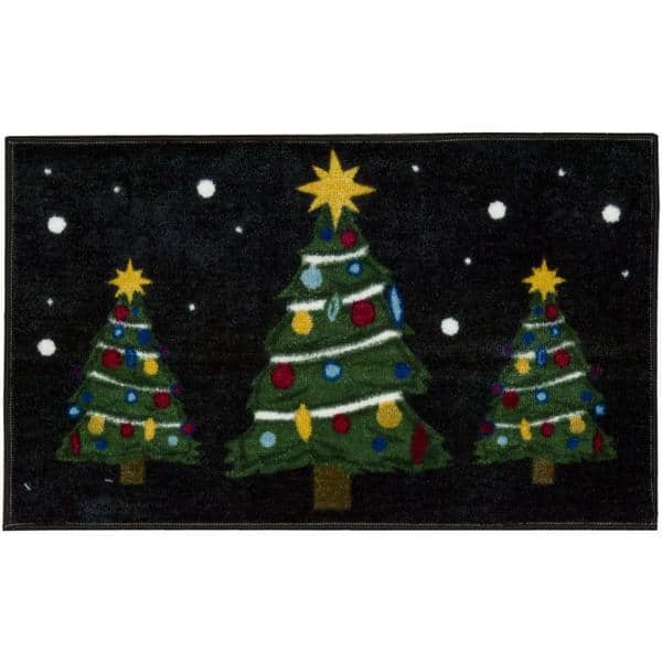 slide 2 of 5, Nourison Accent Decor/Xmas Accent Rug 1' 6" x 2' 6" - Black - Runner/Rectangle