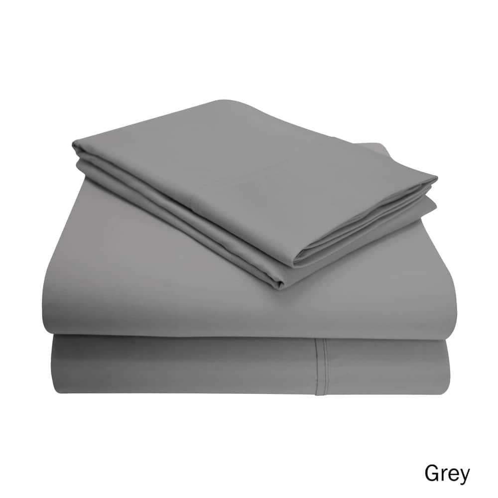 Superior Cotton Blend 1200 Thread Count Solid Deep Pocket Bed Sheet Set