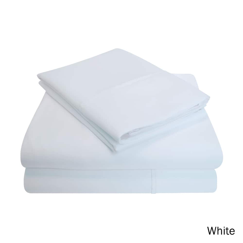 Superior Cotton Blend 1200 Thread Count Solid Deep Pocket Bed Sheet Set