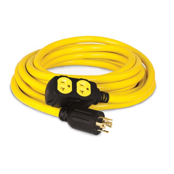 Champion 25-Foot 30-Amp 125/250-Volt Duplex-Style Generator Extension Cord (L14-30P to four 5-20R)