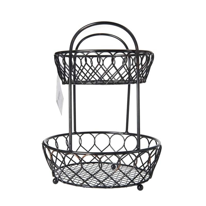 Gourmet Basics by Mikasa Loop And Lattice 2 Tier Basket