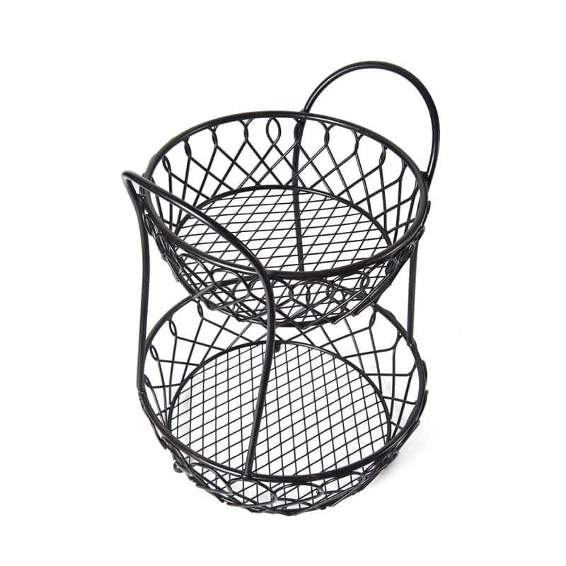 Gourmet Basics by Mikasa Loop And Lattice 2 Tier Basket