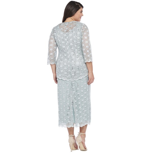 r&m richards tea length jacket dress