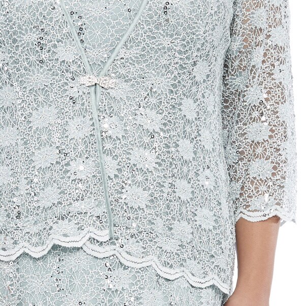r&m richards tea length jacket dress