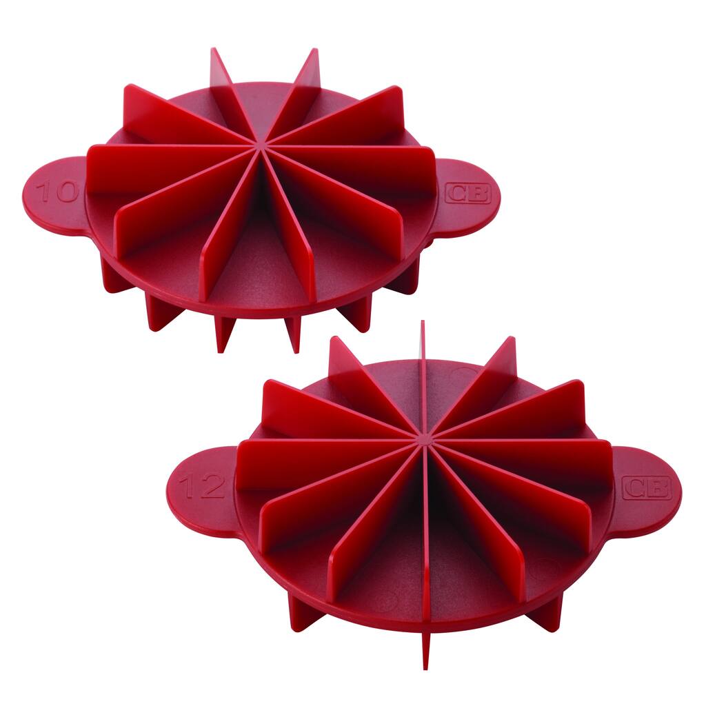 Cake Boss Tools and Gadgets 2-Piece Plastic Cake Slice Marker Set, Red