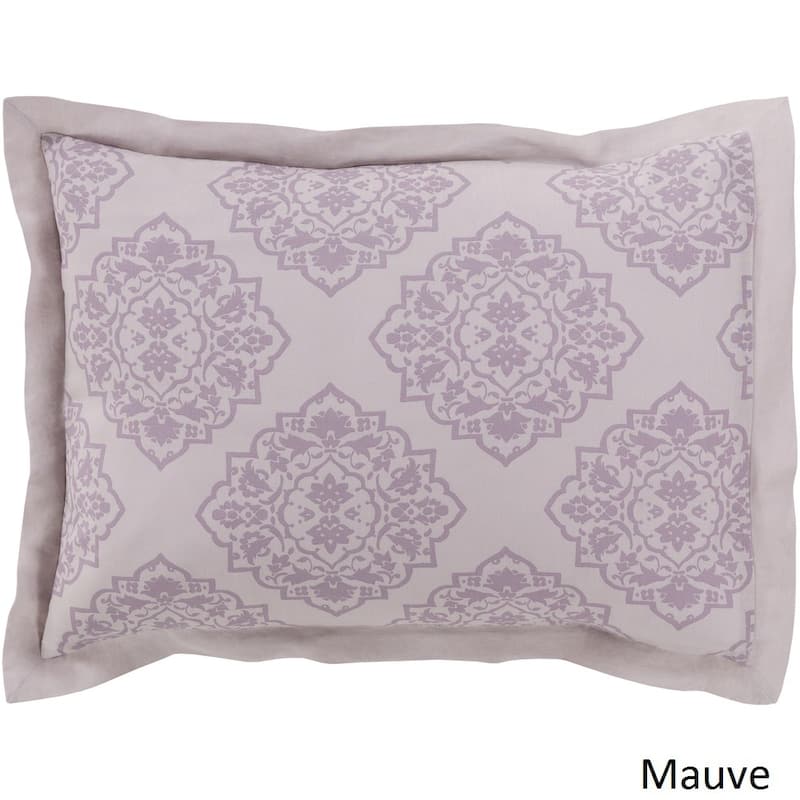 Sheena Floral Linen/ Cotton Sham - Standard - Purple