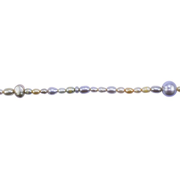 Jewelry Necklaces Pearls Sterling Silver Double Pattern with light Grey FW Cultured Pearl Neck