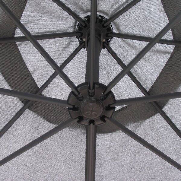 Shop Black Friday Deals On Abba Patio 11 Ft Aluminum Cantilever Umbrella Outdoor Hanging Parasol With Cross Base And Vertical Tilt Olefin Fabric Grey Overstock 10642103