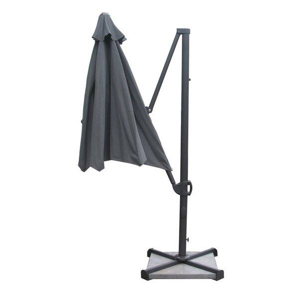 Shop Black Friday Deals On Abba Patio 11 Ft Aluminum Cantilever Umbrella Outdoor Hanging Parasol With Cross Base And Vertical Tilt Olefin Fabric Grey Overstock 10642103