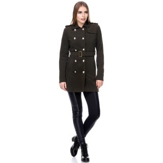 Excelled Women's Double Breasted Animal Print Trench - 15782897 ...