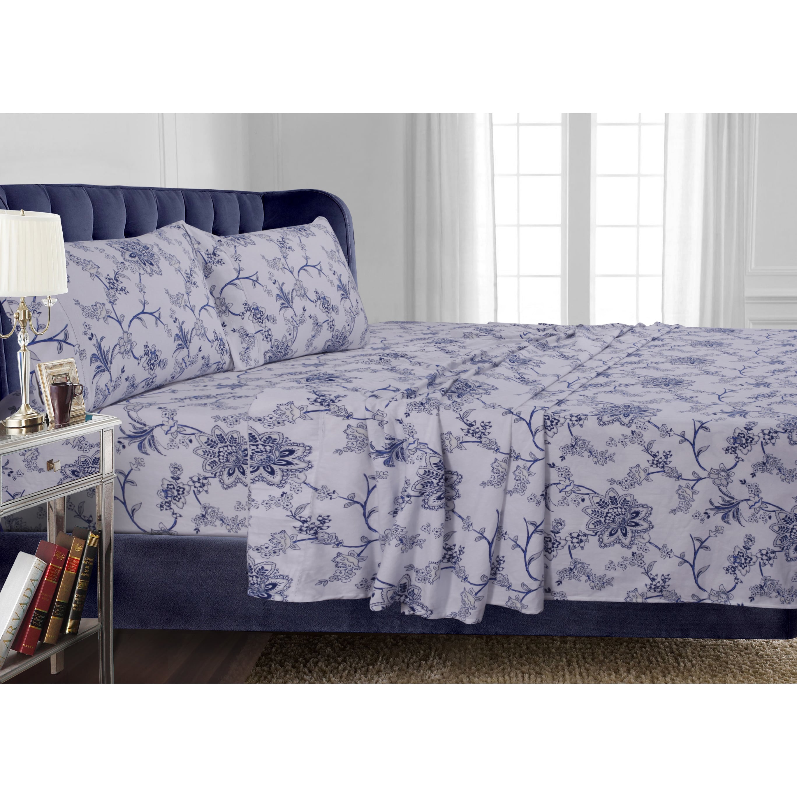 Goza Cotton Flannel Fitted Bed Sheet - Deep Pocket, Solid Color – Gozatowels