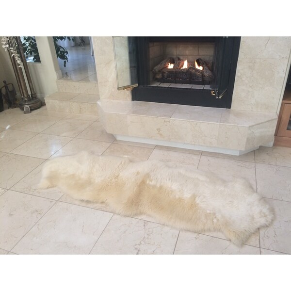 Tribeca Luxurious Faux Sheepskin Oval Shape Absolute Black Shag Area Rug - 4' x 6' Oval. Opens flyout.