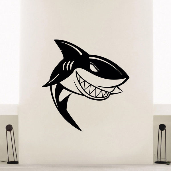 Smiling Shark Vinyl Wall Art Decal Sticker Overstock 10642747