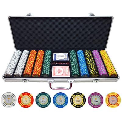 500-piece Crown Casino 13.5-gram Clay Poker Chips