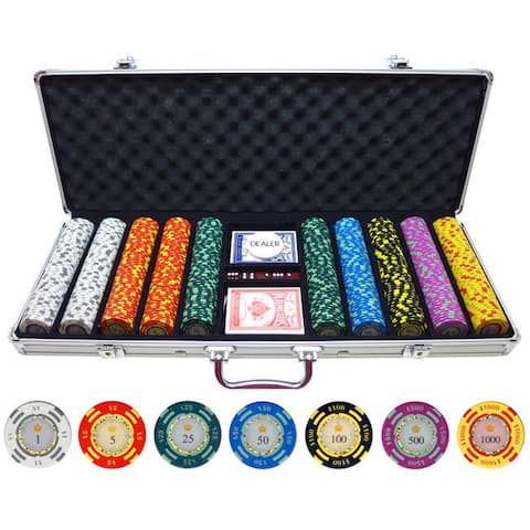 500-piece Crown Casino 13.5-gram Clay Poker Chips