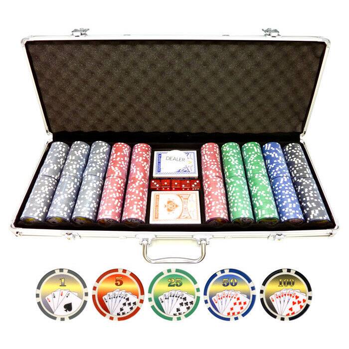 11.5-gram 500-piece Royal Flush Poker Chips Set
