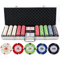 13.5-gram 500-piece Monaco Casino Clay Poker Chips Set - On Sale - Bed 