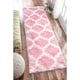 preview thumbnail 2 of 29, nuLOOM Faux Sheepskin Solid Soft and Plush Cloud Trellis Kids Shag Rug