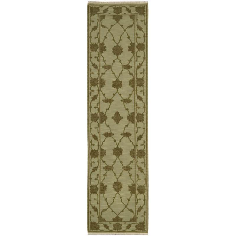 Nourison Silk Pointe Area Rug - 2' 6" x 10' - Green - Runner