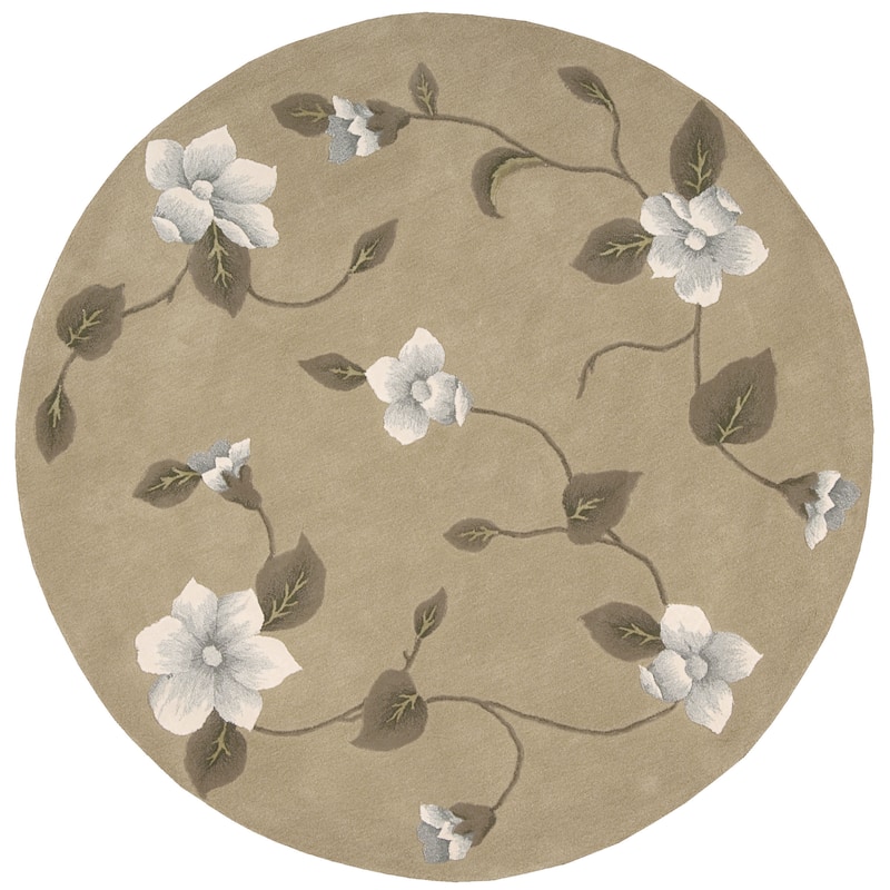 Nourison Julian Hand-tufted Area Rug - 6' Round - Light Gold