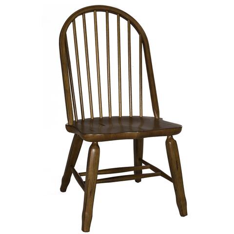 Treasures Rustic Oak Bow Back Dining Chair Set Of 2 By Spacial