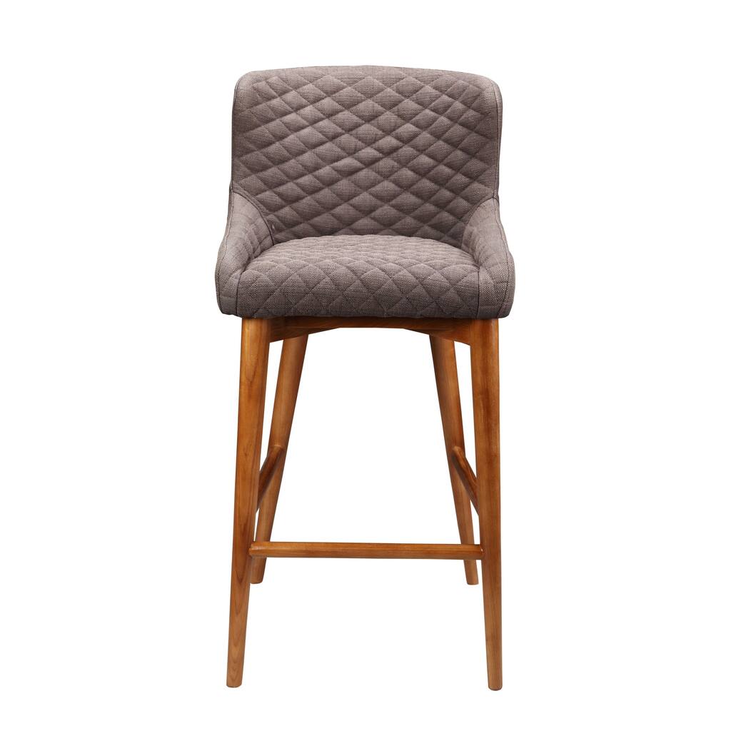 Aurelle Home Nordic Mid Century Modern Brown Counter Stool