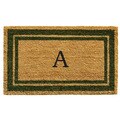 Sage Green Border Monogram Doormat (1'6 x 2'6)