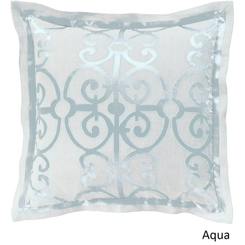 Abdiel Geometric Linen/Polyester Sham - Blue - Euro Square