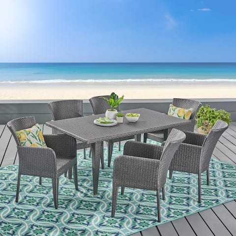 Anaya Outdoor 7-piece Wicker Dining Set by Christopher Knight Home