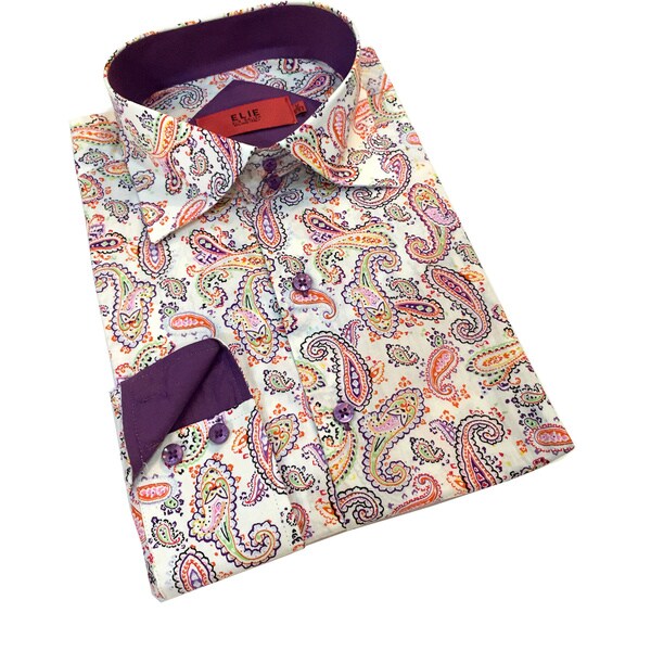 Shop Elie Balleh Boys' 'Milano Italy' Paisley Cotton Slim Buttondown ...