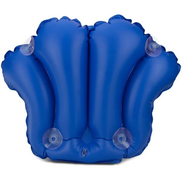Shop Inflatable Bath Pillow With Suction Cups Blue 8 X 10