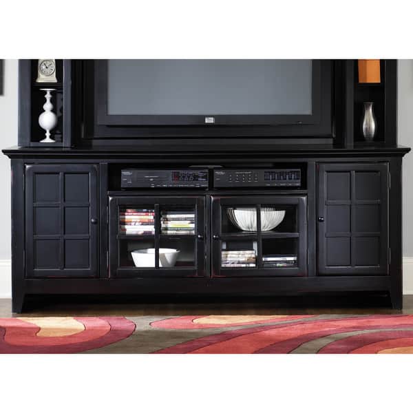 Shop Liberty New Generation Rubbed Black TV Console Free Shipping