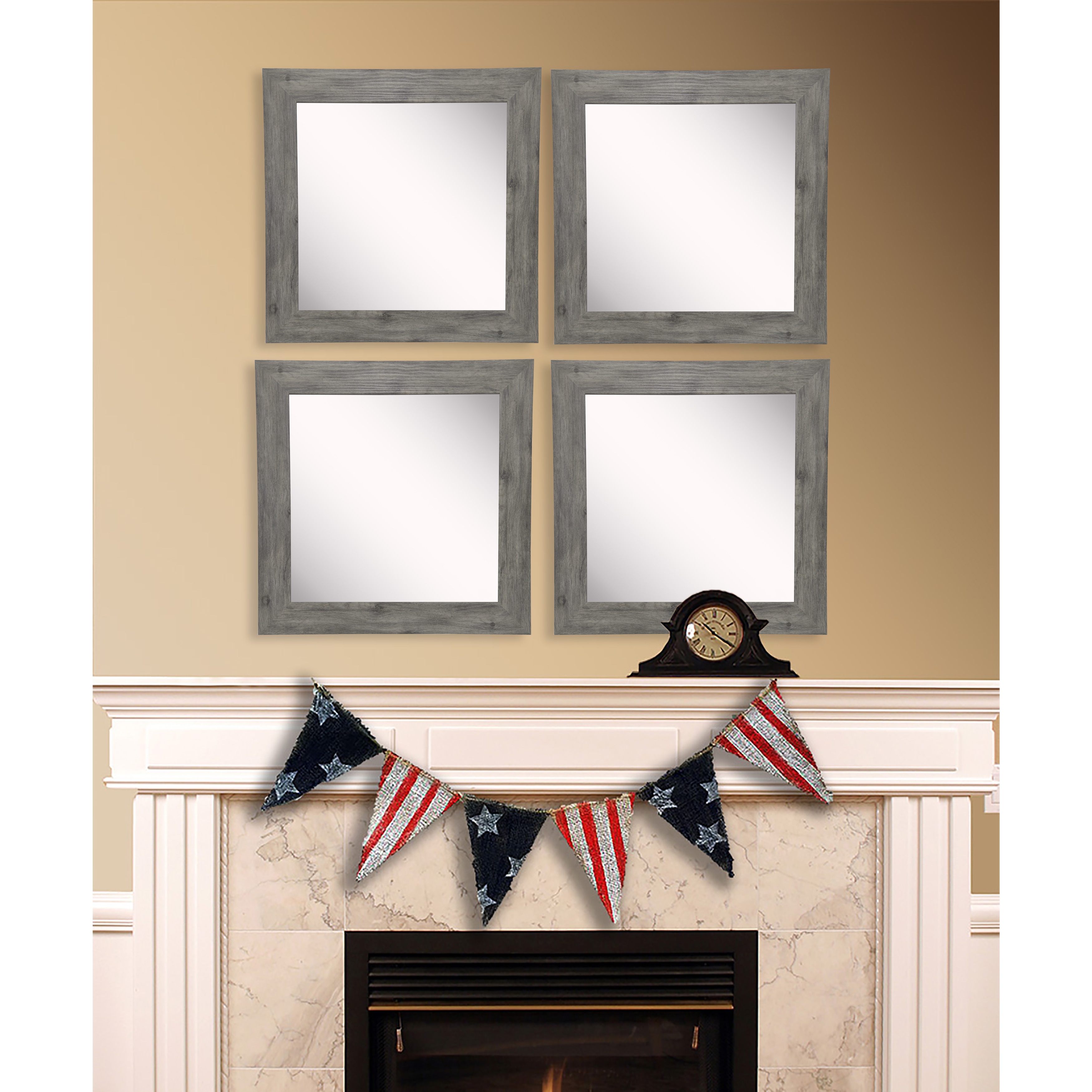 American Made Grey Barnwood Mirror   17714897   Shopping