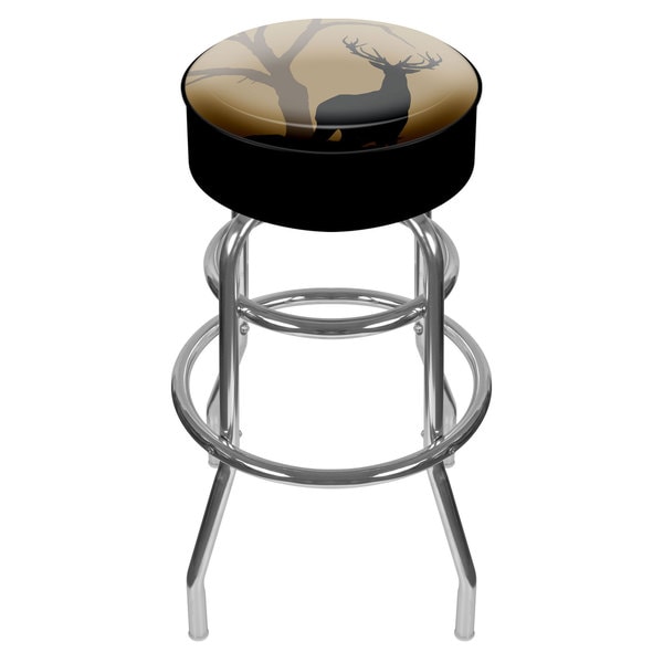 Hunting Deer Padded Swivel Bar Stool