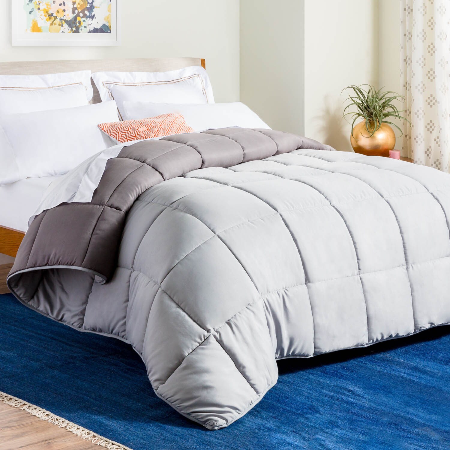 Brookside Down Alternative Reversible Comforter with Duvet Tabs - On Sale -  Bed Bath & Beyond - 10648157