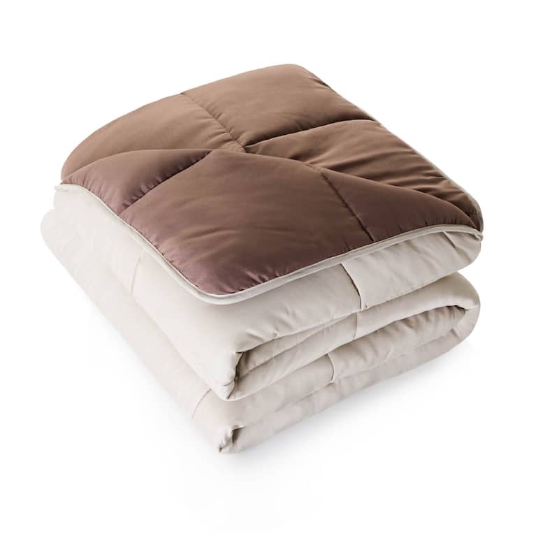 Brookside Down Alternative Reversible Comforter with Duvet Tabs - Twin - Twin XL - Sand/Mocha OOS