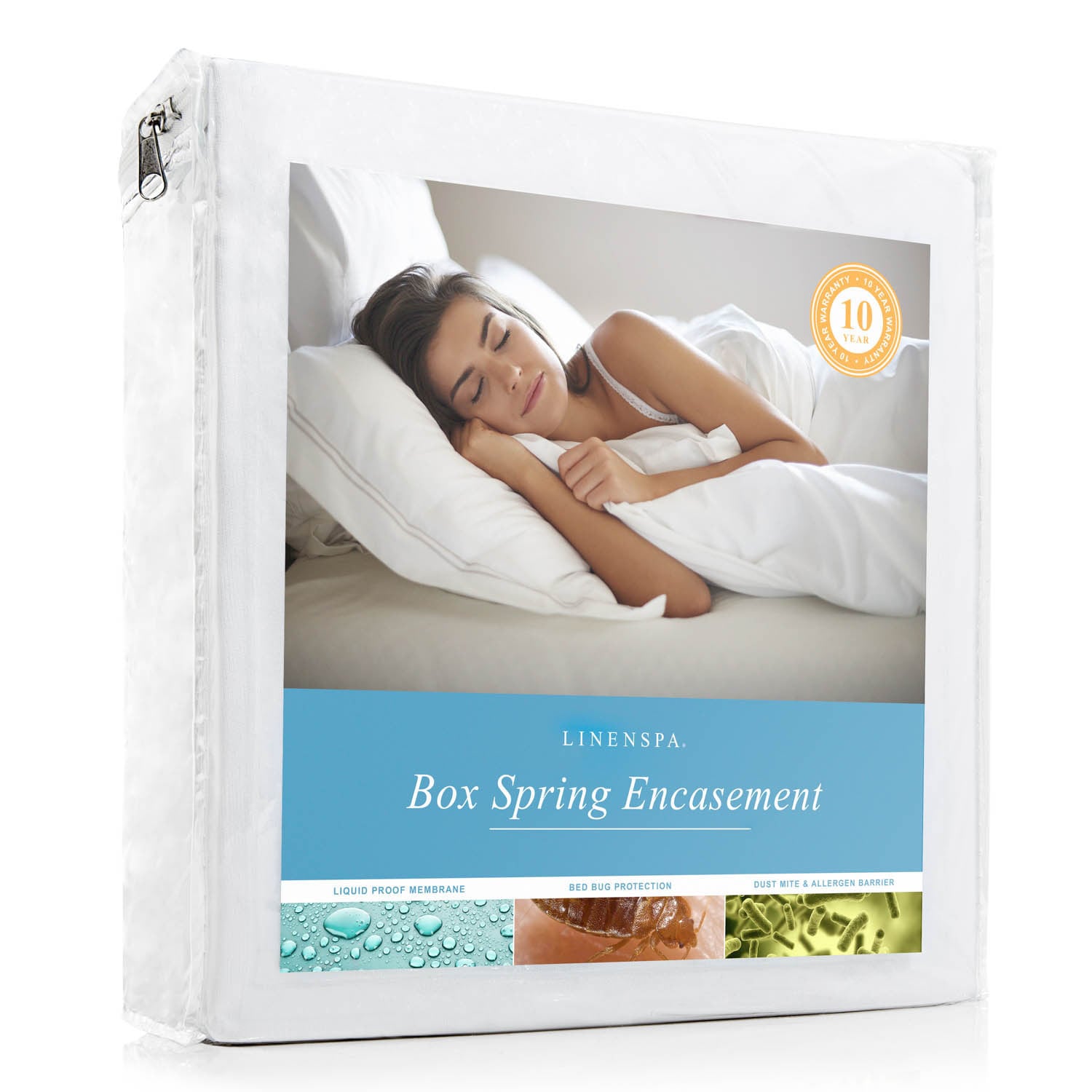 Deep Pocket Mattress Protector Waterproof Zippered Cover Bed Bug Encasement 